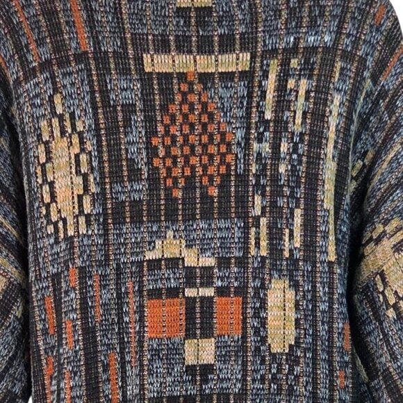 Vintage Sansabelt Designer Collection 1X Abstract Geometric Pattern Sweater Wool - Picture 3 of 5